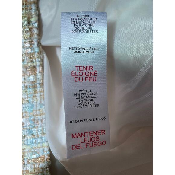 NWOT Jason Wu Jacket Coat Boucle Tweed Cream Double Breast Blazer Sequin… - Picture 9 of 10